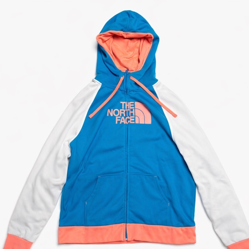 The North Face Women's blue and Pink Hoodie